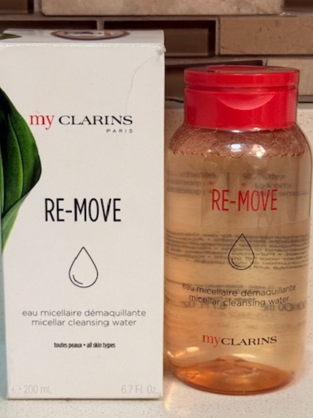 💖 NIB My Clarins RE-MOVE Micellar Cleansing Water 6.7 oz / 200 mL 💖